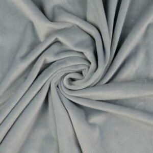 Squish Cuddle Fleece Velour Fabric Material SILVER GREY