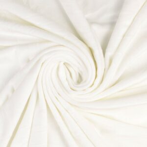Squish Cuddle Fleece Velour Fabric Material WHITE