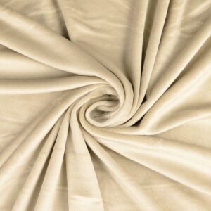 Squish Cuddle Fleece Velour Fabric Material BEIGE