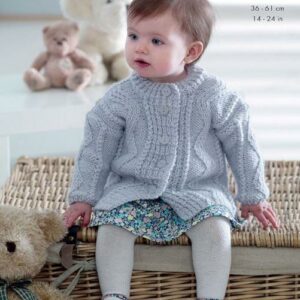 King Cole Aran Knitting Pattern Coat Sweater Sleeveless Pullover 4949