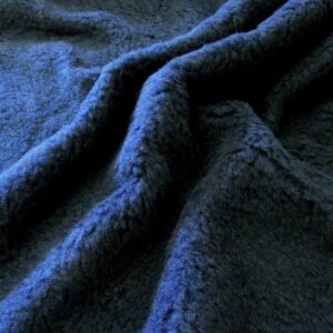 Faux Fur SHERPA FLEECE Sheepskin Fabric Material NAVY BLUE