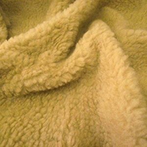 Faux Fur SHERPA FLEECE Sheepskin Fabric Material - OATMEAL