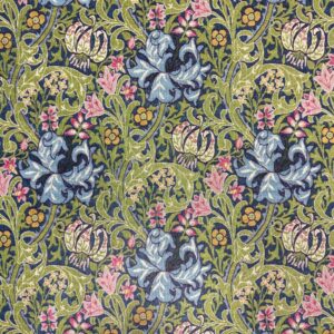 Cotton Woven Tapestry Upholstery Fabric Material GOLDEN LILY