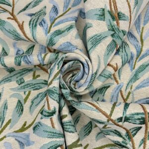 Cotton Woven Tapestry Upholstery Fabric Material WILLOW BOUGH AZURE