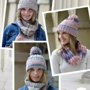 King Cole Aran Knitting Pattern Snoods and Hats 5270