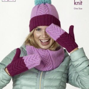 King Cole DK Knitting Pattern Snoods Mitts and Hats 5264
