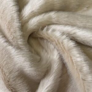 Super Luxury Faux Fur Fabric Material - SILKY BEIGE