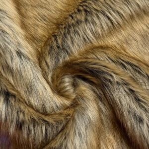 Super Luxury Faux Fur Fabric Material BEIGE BROWN