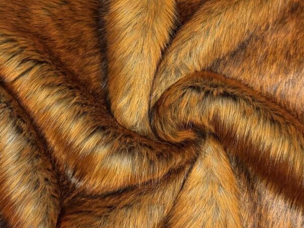 Tessuto Pelliccia Sintetica Super Luxury Materiale - Swiss Mandarino
