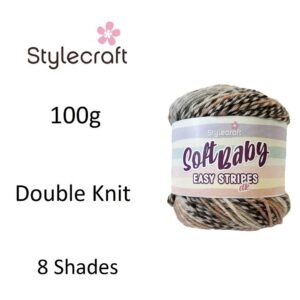Stylecraft Soft Baby Easy Stripes DK 100g