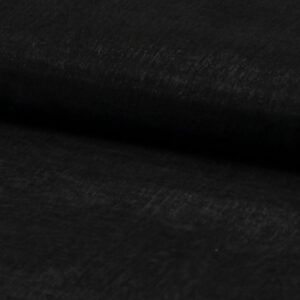 CRYSTAL ORGANZA Voile Fabric Material - BLACK