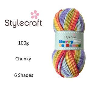 Stylecraft Merry Go Round Chunky Knitting Wool Yarn 100g