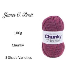James C Brett Chunky with Merino Knitting Wool Yarn 100g