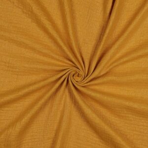 Glitter Double Gauze Fabric Material - OCHRE