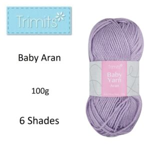 Trimits Baby Aran Knitting Wool Yarn 100g