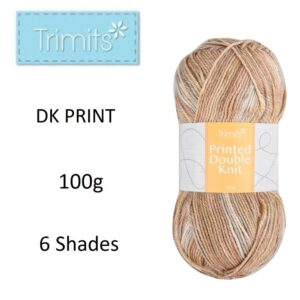 Trimits Double Knitting Print Wool Yarn 100g