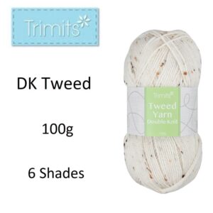Trimits Double Knitting Tweed Wool Yarn 100g