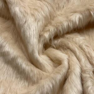 Super Luxury Faux Fur Fabric Material LONG PILE VANILLA