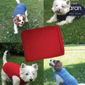 King Cole DK and Aran Knitting Pattern Dog Coats and Blanket K9