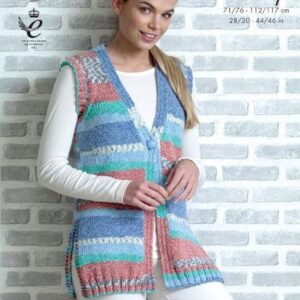 King Cole Chunky Knitting Pattern Cardigan and Waistcoat 4850