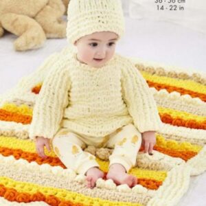King Cole Super Chunky Knitting Pattern Baby Set 6229