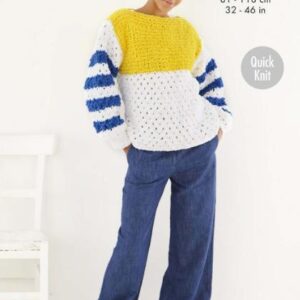 King Cole Super Chunky Quick Knit Knitting Pattern Sweater and Cardigan 6231