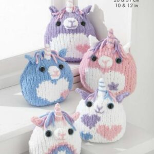 King Cole Super Chunky Knitting Pattern Unicorns 9193