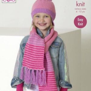 King Cole DK Knitting Pattern Scarves Helmets and Mitts 5263
