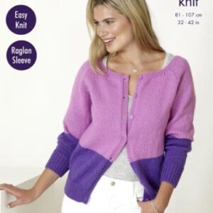King Cole DK Knitting Pattern Raglan Cardigans 5261