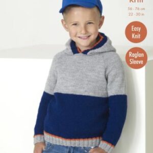 King Cole DK Knitting Pattern Sweater and Hoodie 5260