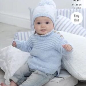King Cole DK Knitting Pattern Sweaters and Hats 5255