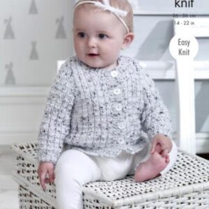 King Cole DK Knitting Pattern Sweater Cardigan and Waistcoat 5234