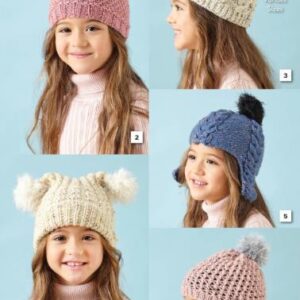 King Cole Aran Knitting Pattern Hats 5100