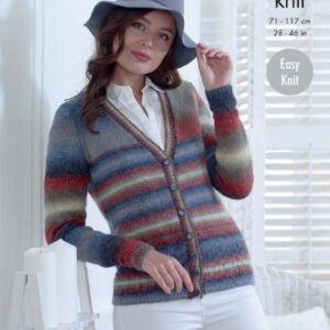 King Cole DK Easy Knit Knitting Pattern Cardigans 5006