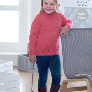 King Cole Chunky Knitting Pattern Sweater and Cardigan 4990