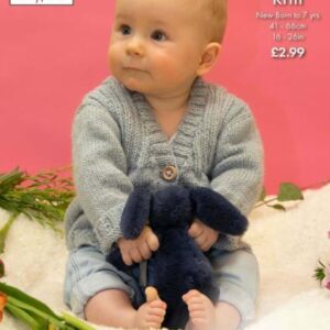 King Cole DK Knitting Pattern Rib Yoke Cardigans 1008