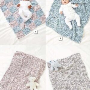 King Cole Super Chunky Knitting Pattern Blankets 5973