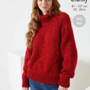 King Cole Super Chunky Easy Knit Knitting Pattern Sweaters 6064