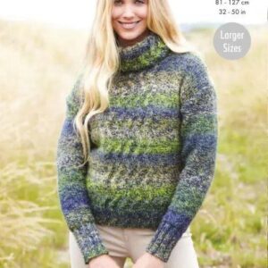 King Cole Chunky Knitting Pattern Ladies Sweaters 5811