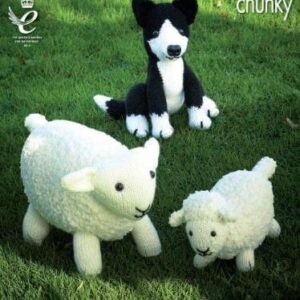 King Cole DK and Chunky Knitting Pattern Sheep Lamb Sheepdog Toys 9010