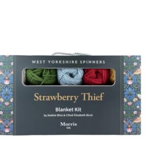 West Yorkshire Spinners Morris DK Strawberry Thief Blanket Kit Yarn and Pattern