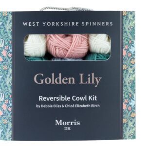 West Yorkshire Spinners Morris DK Golden Lily Reversible Cowl Kit Yarn and Pattern