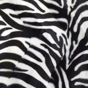 Faux Fur Pony Skin Velboa Fabric Material ZEBRA