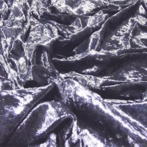 Crushed Velvet Velour Fabric Material - NAVY