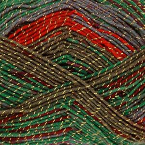 King Cole Party Glitz 4ply Knitting Yarn Sparkly Bright Wool 100g (Grinch - 2354)