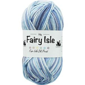 Cygnet Cornflower Fairy Isle Yarn - 50g