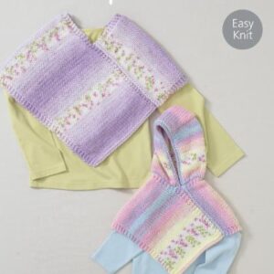 DIS Sirdar Knitting Pattern - Hayfield Baby Blossom Chunky, Ponchos 4679
