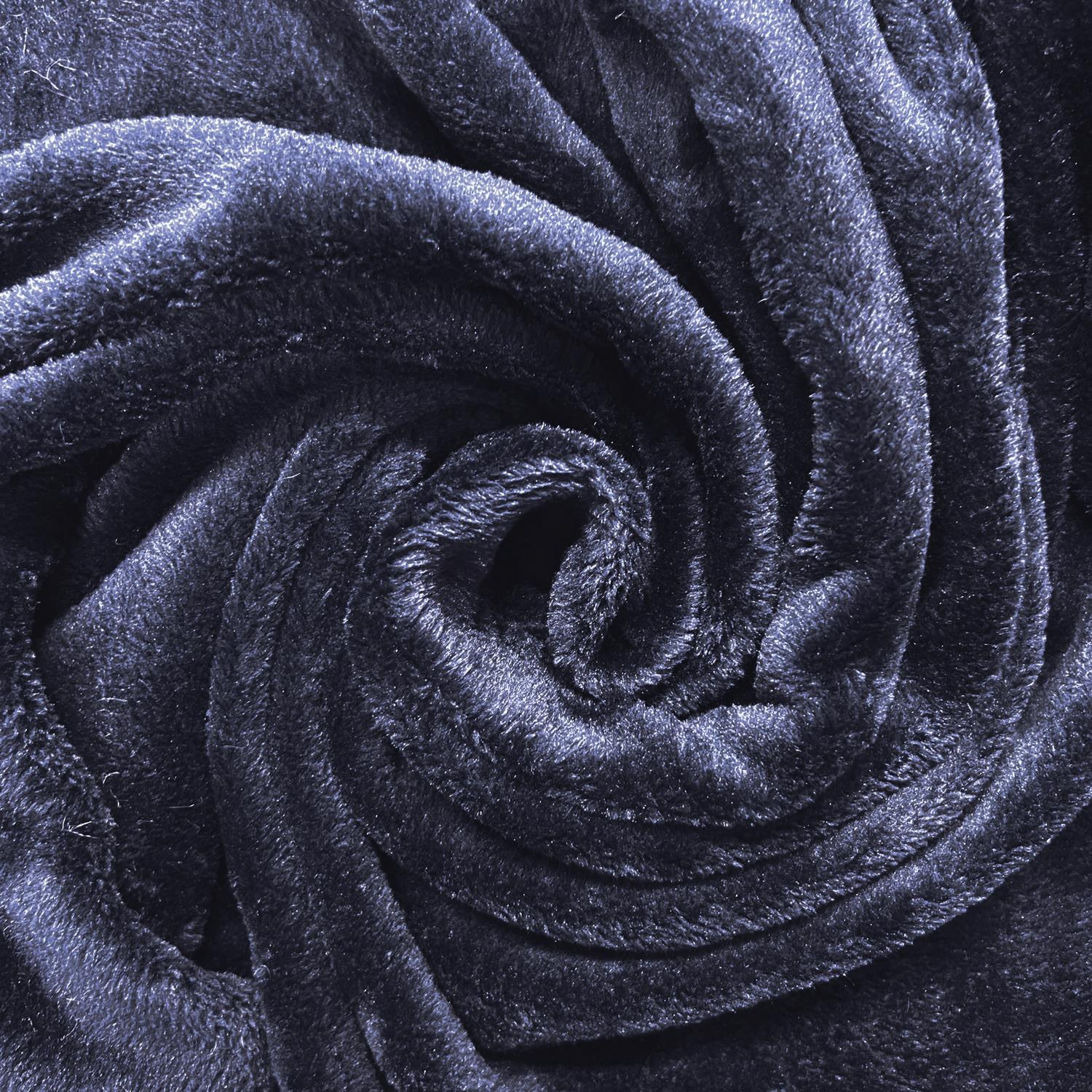 Plush Cuddle Fleece Fabric Material NAVY - CRS Fur Fabrics