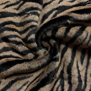 Super Luxury Faux Fur Fabric Material BENGAL TIGER