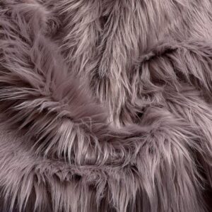 Super Luxury Faux Fur Fabric Material LONG ANTIQUE LILAC